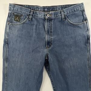 Cinch Green Label Jeans Mens 38x32 Blue Denim Straight Medium Wash